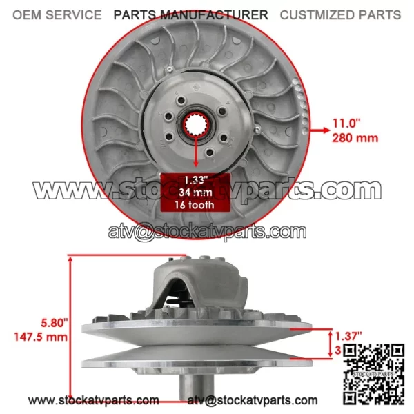 Can-Am Maverick X3 MAX 2017-2024 Secondary Clutch - 420280626 420280636 420280755 - Image 2