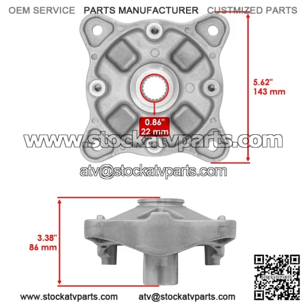 Polaris Sportsman 800 2005-2014 / Scrambler 500 4X4 2010-2012 Front Wheel Hubs - Image 2