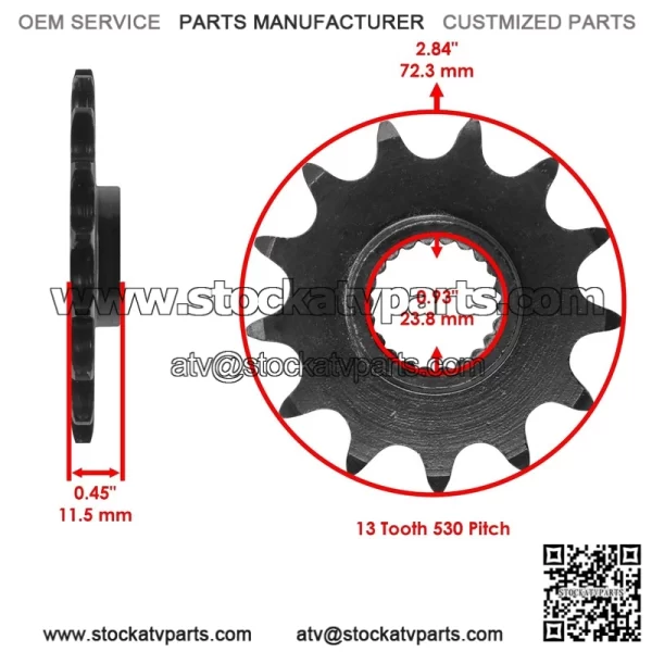 Polaris Scrambler 500 4X4 2000-2011 Front/Rear Sprockets Kit - Image 2