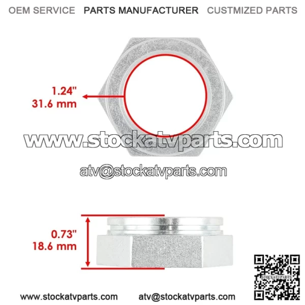 Polaris Scrambler 400/500 2X4/4X4 2002 Rear Axle Nuts (2) - Image 2