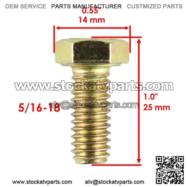 Polaris Scrambler 500 1997-2012 Front Disc Stud Bolts (4) - 7512325 7515363 - Image 2