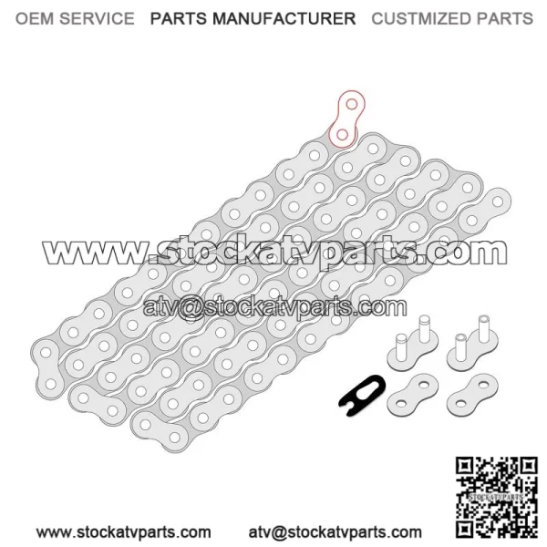 Polaris Scrambler 500 4X4 1997-2012 Drive Chain - Image 2