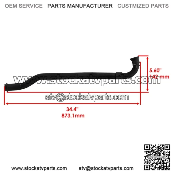 Polaris Scrambler 500 2000-2012 Exhaust Pipe - 1261005-489 1261005-029 - Image 2