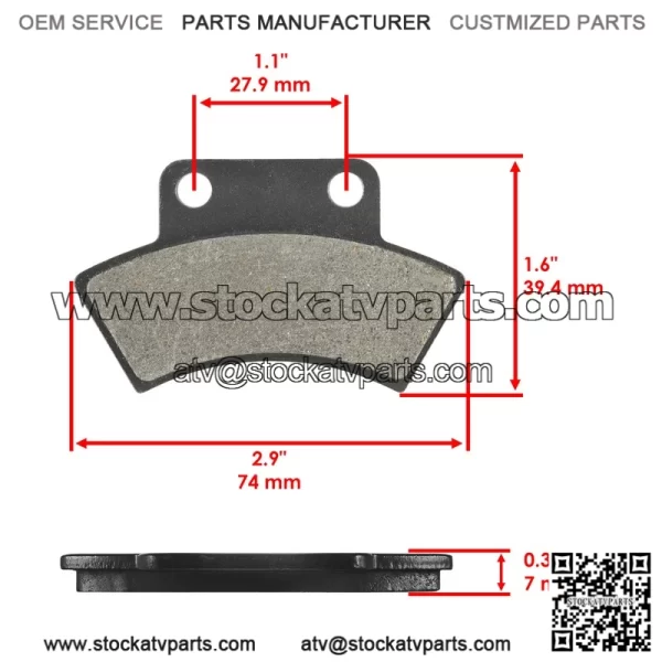 Polaris Scrambler 500 1997 Rear Brake Caliper Piston & Pads - Image 3