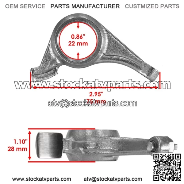 Polaris Scrambler 500 2X4/4X4 1997-2012 Camshaft Intake Valve Rocker Arms (2) - Image 2