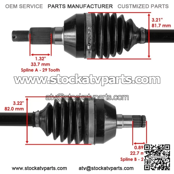 Can-Am Maverick X3 Turbo R 2017-2021 Front Right CV Joint Axle - 705402098 - Image 3