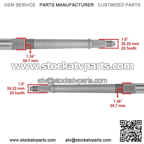 Polaris Scrambler 400/500 2X4/4X4 2002 Rear Axle Shaft w/Nut - Image 3