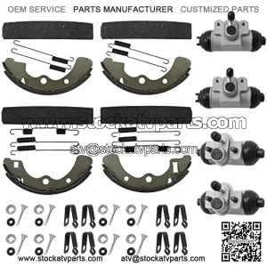 Wheel Cylinder Brake Shoe Front Rear All for Kawasaki Mule 3000 3010 3020 4000 4010 KAF620 KAF950 Diesel 2001-2021 43092-1053 43092-1054 41048-1132 41048-1133
