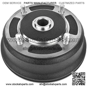 Bicos 41038-1345 41038-0034 Front Brake Drum with Bolts Fits for Kawasaki Mule 3000 3010 4000 4010 2001-2008 Replaces 41038-7501