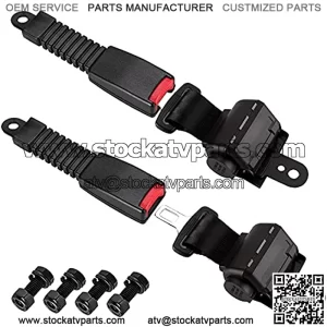 Golf Cart Seat Belts Retractable 47.64" Universal Seat Belts for Golf Cart EZGO TXT RXV, Yamaha, Club Car, Go Kart, UTV, ATV(2 Sets)