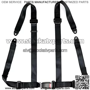 Universal 4Point Safety Harness Set 2" for ATV Utv Go Kart Buggy Black