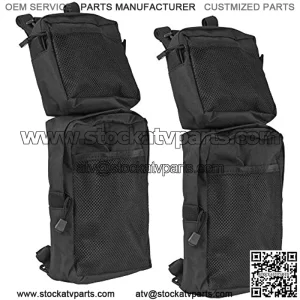 ATV Fender Bags 2-Pack ATV Tank Saddle Bags Cargo Storage Pack Hunting Fishing Bags, Black