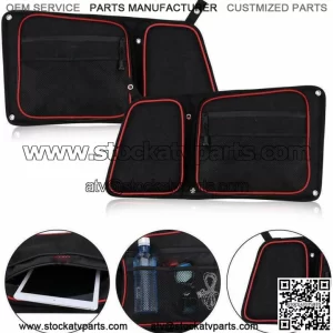 UTV Rear Door Bags w/ Knee Pad For Polaris 4 900 XP 4 1000 Turbo 2014-2023
