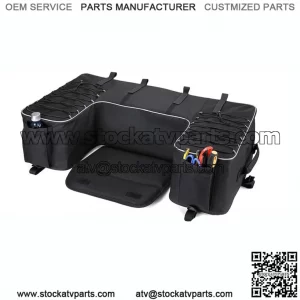 ATV Part Rear Rack Back Seat Storage Pack Luggage Bag Cushion Pad Padded Black