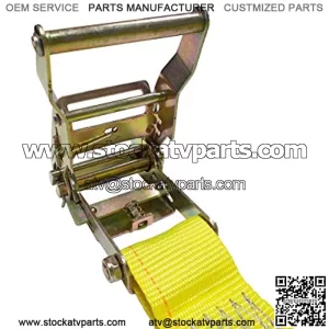 10 - Pack 2" x 12 E-Track Ratchet Tie Straps Trailer Van Enclosed Truck Tie Down (12 FT - Yellow)