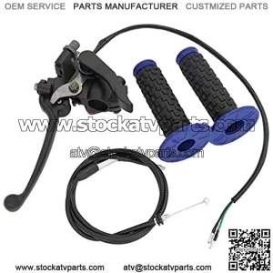 Thumb Throttle Duel Brake Lever Accelerator Controller 110 ATV Throttle Cable 7/8'' 22mm Throttle Assembly and Brake Cable Replacement for 50cc 90cc 110cc 150cc 250cc Motorized Bike by Rain King