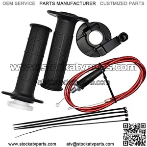Twist Throttle Cable Handle Grips and 39" Cable Set for 7/8" 22mm HandleBar 110cc 125cc Taotao Apollo SSR XR50 CRF50 Mini Bike ATV Dirt Pit Bik (Throttle Cable(Red))