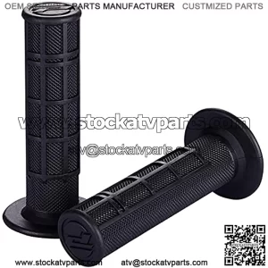 7/8'' ATV Grips Universal Handlebar Grips Soft Rubber Motorcycle Grip for ATV Polaris Thumb Throttle Kid Youth 4 Wheeler Quad 400ex Klf110 Klt110 Klf220 Klt200 (Black)