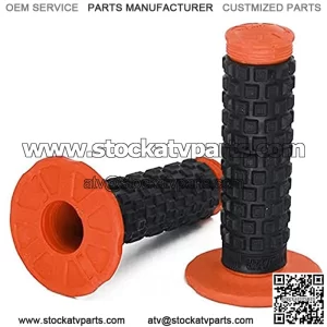 7/8" Motorcycle Handlebar Grips for Dirt Pit Bike ATV UTV - Orange