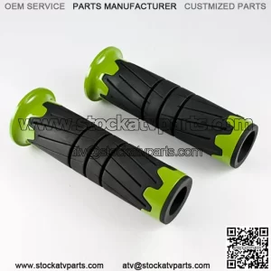 KiWAV Handlebar Hand Grips Black Green compatible for Custom Motorbike Motorcycle Scooter ATV Dirt Bike 7/8 and 1 Inch