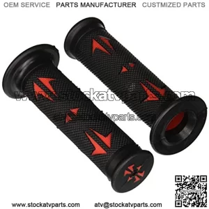 XH4086R Black Hand Grips (New Universal Atvs & PWC Rubber Comfort (7/8" Inch) Red)