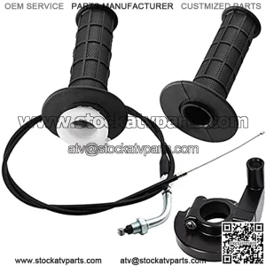 Twist Throttle Accelerator Handle Grips + Cable Compatible with 7/8" 22mm handlebars 50cc 110cc 125cc 150cc 250cc ATV Dirt Bike
