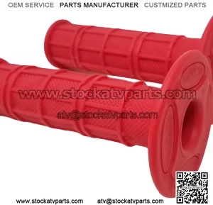 motorbike motorcycle handlebar grips 7/8 22mm black red anodized bar end