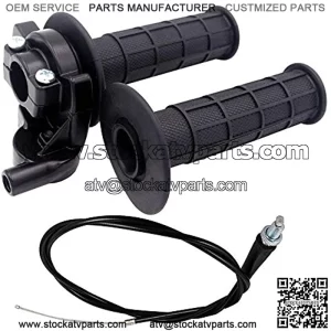 Throttle Handle Grips and Cable For ATV Quad Pit Bike Dirt Bike Mini Bike Mb165 Mb200 196cc 200cc Doodlebug Bike Fit for 22mm Bar By TOPEMAI