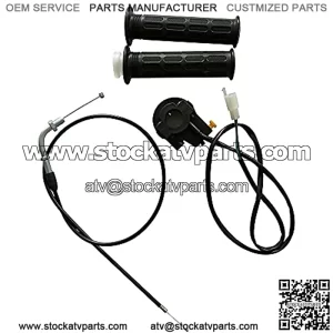 New Motorcycle Hand Grips+ Kill Switch+Throttle Cable compatible with 4 stroke 50cc-110cc engine parts Pit Dirt Bike ATV