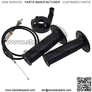 Twist Throttle 7/8" Handle Grips with Cable Replacement For Dirt Bike Quad ATV Pit 50cc 125cc 150 250 Motorcycle Mini Bike Pocket Bike Twist Throttle Cable