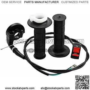 22mm Twist Throttle Accelerator Handle Grips and Cable 50" Set With Kill On Off Switch for 50cc 110cc 150cc 250cc Mini Bike Atv Quad Pit Bike Dirt bike