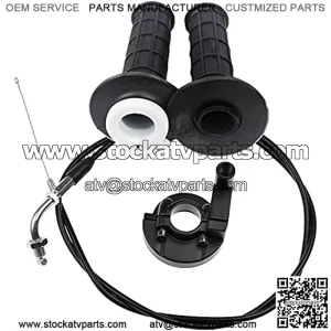 Throttle Accelerator Handle Grips and Bent Cable Set for 7/8" 22mm Bar 50cc 110cc 125cc 150cc 250cc Doodlebug Bike ATV Quad Pit Pro Trail Dirt Bike