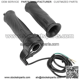 1 Pair Throttle Handle Grip Cable,Universal Ebike Throttle Grip for Electric Scooter Motorcycle ATV Speed Control Black