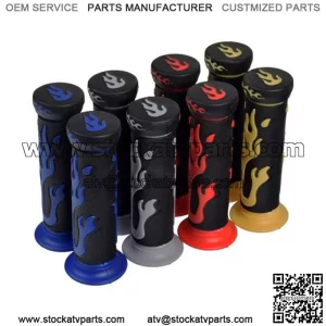 Universal Handlebar Grip Set with Flames
