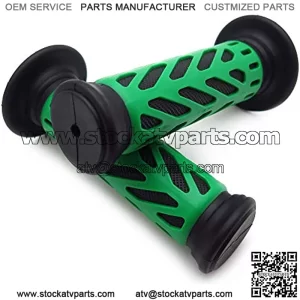 XH4066- Atv Watercraft Web Gel Hand Grips Green Compatible With Quad KawPolaris Seadoo Recon Rincon Brute Force Prairie Atv Bruin Grizzly Kodiak(7/8 Inches Both Side)