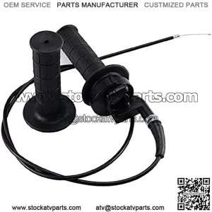 Throttle Handle Grips and Cable for ATV Quad Pit Bike Dirt Bike Baja Mini Bike Mb165 Mb200 196cc 200cc Doodlebug Bike Fit for 22mm Bar by TOPEMAI