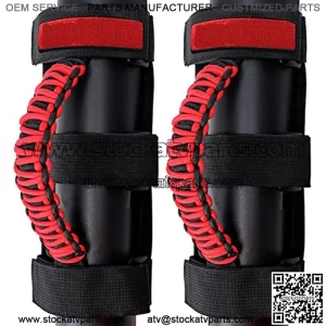 2 piezas x ATV & UTV de mano Asas de agarre de barra de rodillo ajustable universal ajuste todas las barras de rollo de 2 pulgadas a 3 pulgadas para Jeep Wrangler CJ, YJ, TJ, JK 1987-2020