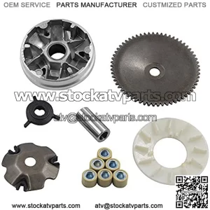 Complete Variator Kits for Gy6 50cc/80cc 139QMB/147QMD Engine, Drive Wheel Assy Performance 8.5 Gram Rollers CVT Front Clutch for Scooter Atv and Gokart(GY6 50/80)