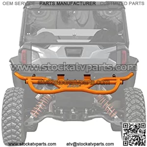 SuperATV Rear Bumper for 2016+ Polaris General 1000/2017+ 4 1000 | Made with 1.75" Heavy-Duty Steel Tubing | Orange | UV-Resistant Powder-Coated | Mounts Directly to Frame | Protects Rear End!