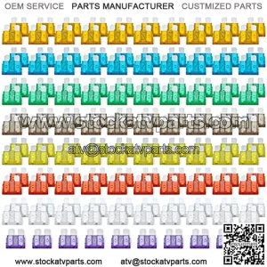 150PCS Auto Motorcycle Car Boat Truck Standard Blade Fuse Box Assortment 5A 7.5A 10A 15A 20A 25A 30A 35A