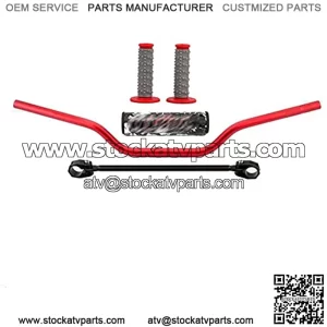 7/8" 22MM Handlebar Red Handle Bar with Foam Pad for CRF YZF KXF KLX RMZ DRZ Pit Dirt Bike Motocross ATV Quad (Red)
