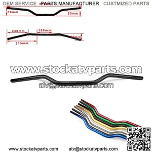 7/8" 22mm Motorcycle Handlebar Universal Low Rise Black Handle Bar For CRF YZF KXF KLX RMZ DRZ KX RM YZ SX EXC XC 65 85 125 250 300 350 450 Pit Dirt Bike Motocross ATV