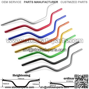 7/8" Heightening Handlebar 22MM Handle Bar Tubes For  YAMAHA SUZUKI  CR CRF CRF250R YZ YZF WR YZ250F YZF250 WR250F RM RMZ RMZ250 KX KXF KLX KX250F KXF250 125 250 ATV Pit Dirt Bike Black