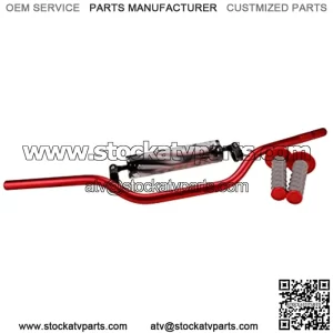 SXJZ Motorcycle Handlebar 7/8" 22MM Universal Handlebar Crossbar With Foam Pad Compatible With CRF YZF KXF KLX Dirt Bike ATV(Red)