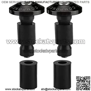 Universal Motorbike Bar Ends, 22mm 7/8inch CNC Aluminium Motorcycle Handlebar End Slider Plug Caps for Racing ATV Offroad (Black),5% coupon applied at checkout,with coupon