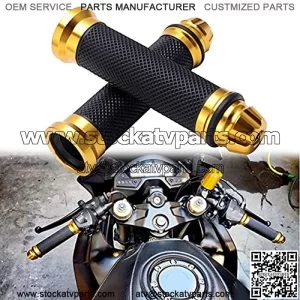 Universal Pair Of 7/8" 22mm Rubber Handlebar Hand Grip Bar End For Motorcycle Bike Cafe Racer