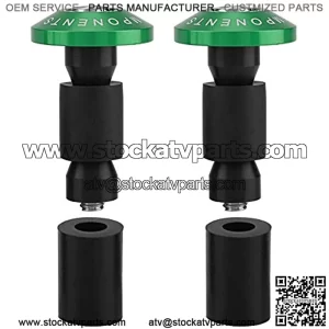 Motorcycle Handlebar End Slider Plug Caps for Racing ATV Offroad 22mm 7/8inch (Green)