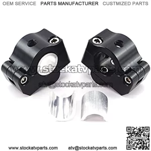 7/8" - 1 1/8" / 22mm-28mm Handlebar Risers Mount Clamp Adaptor,with 10mm Extensible Screw Hole,CNC Process, for Motorcycle ATV Dirt Pit Bike Bar,Black