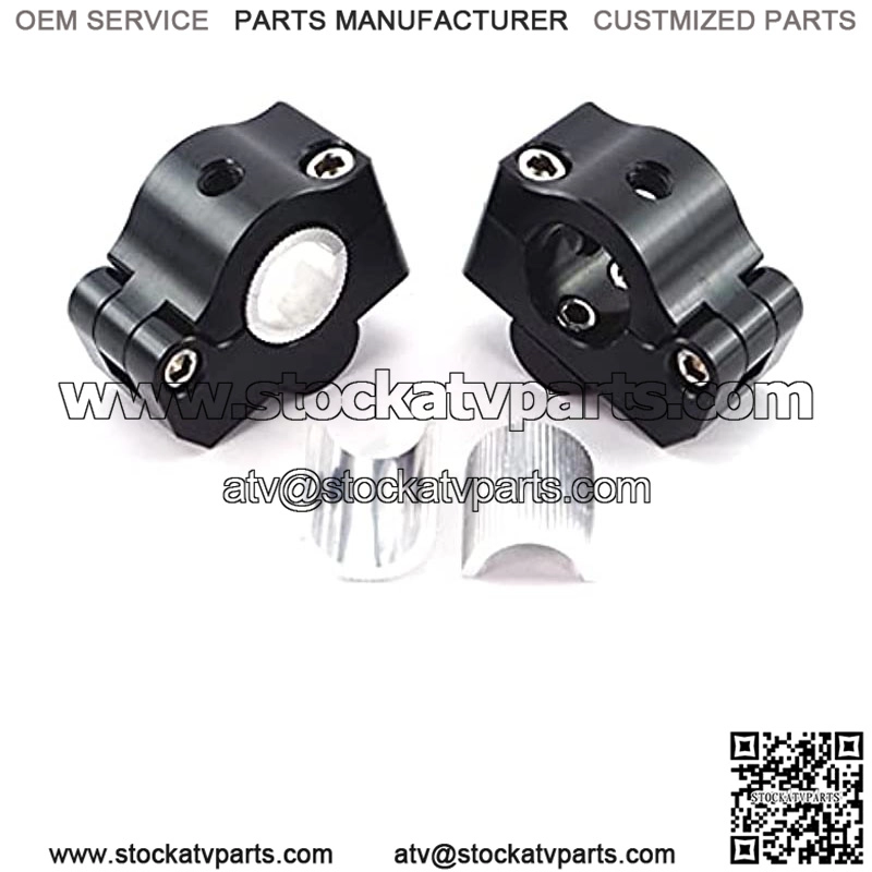 7/8" - 1 1/8" / 22mm-28mm Handlebar Risers Mount Clamp Adaptor,with 10mm Extensible Screw Hole,CNC Process, for Motorcycle ATV Dirt Pit Bike Bar,Black - Image 3