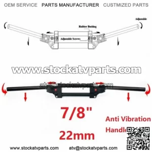 7/8" 22mm Adjustable Anti Vibration Handlebars For Yamaha Banshee YFZ350 YFZ450R (For: Yamaha)